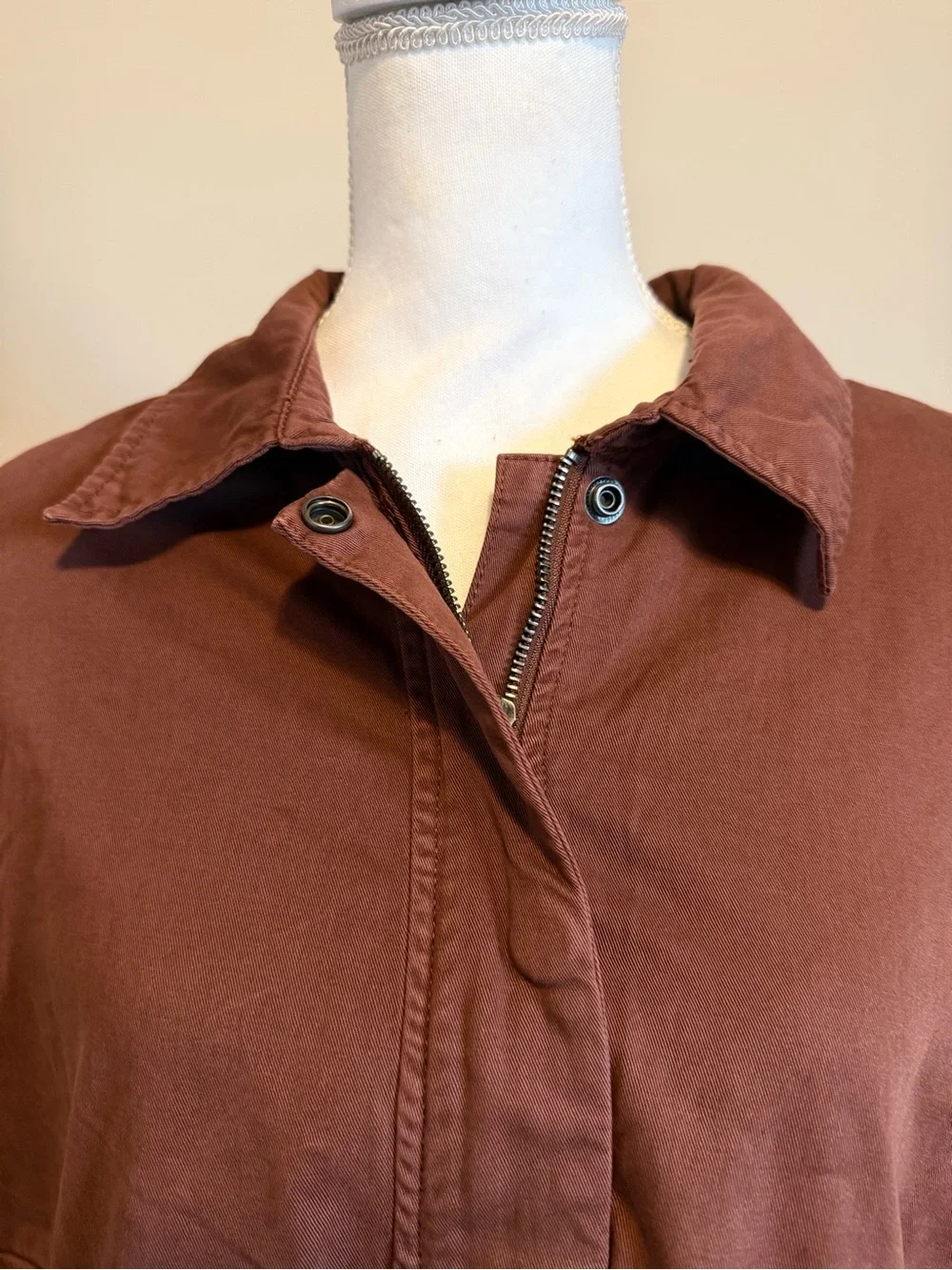NWT Pistola Jessa oversized Utility jacket in Spice brown full zip Size medium